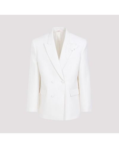 Valentino Double Breasted Jacket - White