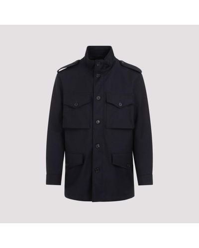 Dunhill Dunhi Tech Woo Fied Jacket - Blue