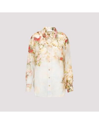 Zimmermann Luminosity Button Up Shirt - Natural