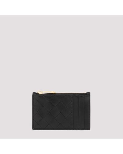 Bottega Veneta Zipped Credit Card Case - Black