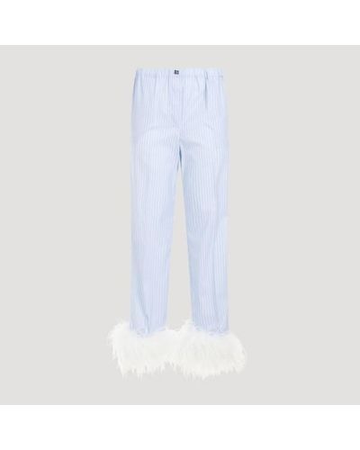 Miu Miu Cotton Trousers - White