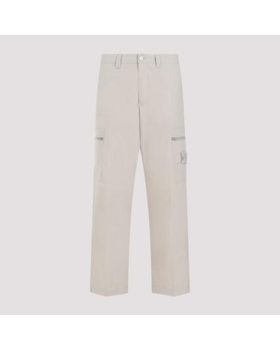 Stone Island Beige Cotton Ghost Trousers - Natural