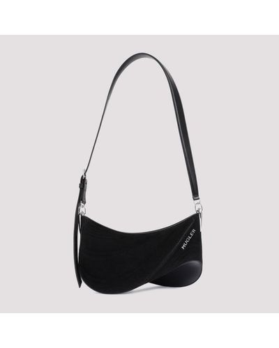 Mugler Black Cotton Curve Bag