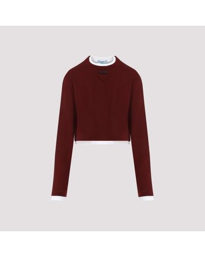 Prada Cotton Pullover - Red