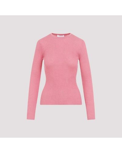 Gabriela Hearst Gabriela Heart Browing Knit Pullover - Pink