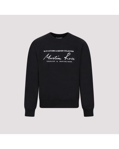 Martine Rose Artine Rose Logo-print Cotton Sweatshirt - Black