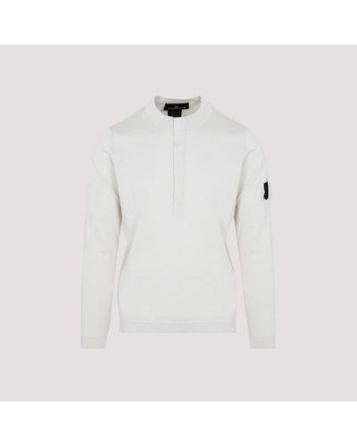 Stone Island Shadow Project Henley Jumper - White