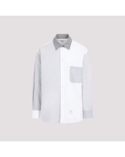 Thom Browne Funmix Oversized Long Sleeve Shirt - White