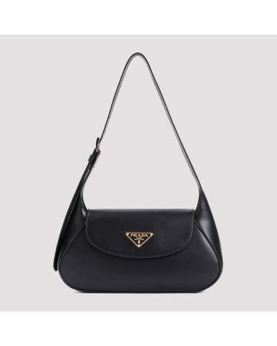 Prada Pattina Shoulder Bag Unica - Black