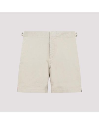 Orlebar Brown Sand Bulldog Stretch Cotton Shorts - Natural