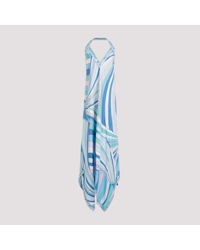 Emilio Pucci Silk Long Dress - Blue