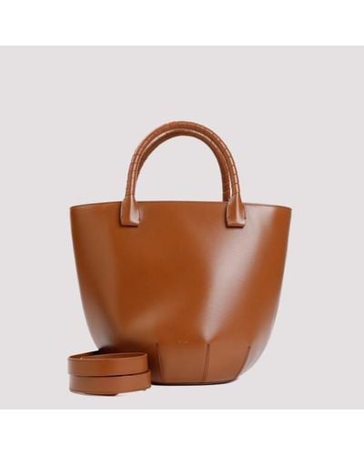 Chloé Chloe Leather Basket Bag Unica - White