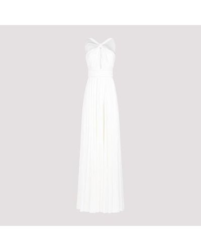Giambattista Valli White Ivory Silk Long Dress