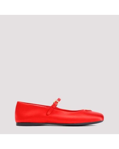 Prada Viscose Ballerinas - Red