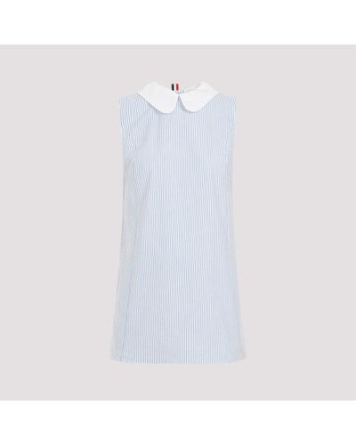 Thom Browne Boxpleat Babydoll Dress - White