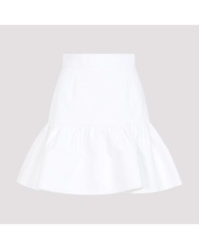 Patou Ruffle Mini Skirt - White