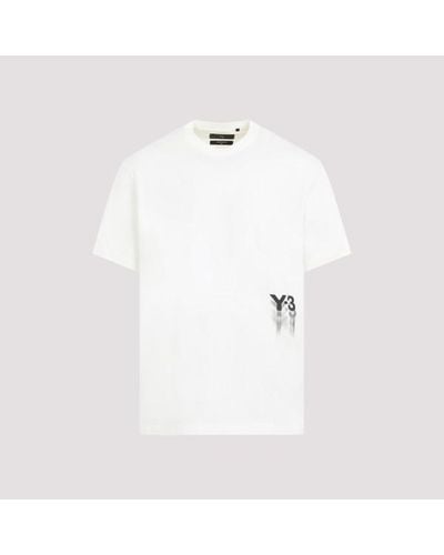 Y-3 Off-white Cotton New Logo T-shirt - S White