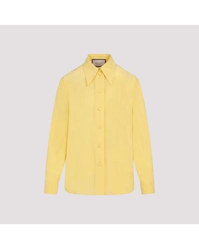 Gucci Crepe De Chine Shirt - Yellow