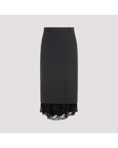 Balenciaga Lingerie Tailored Skirt - Black