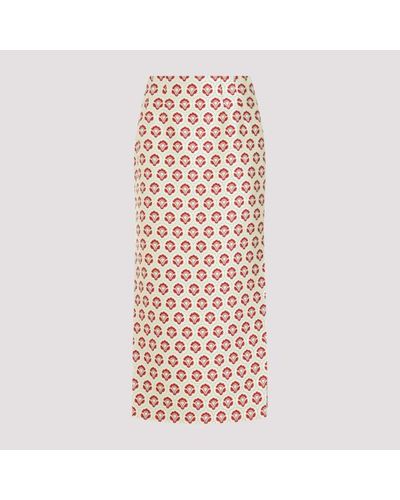 Etro Polyester Long Skirt - Pink