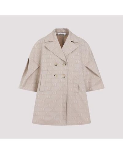 Max Mara Tenente Logo Cape - Natural