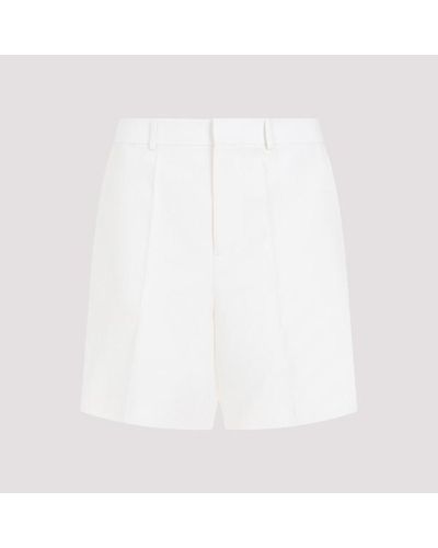 Valentino Wool And Silk Shorts - White