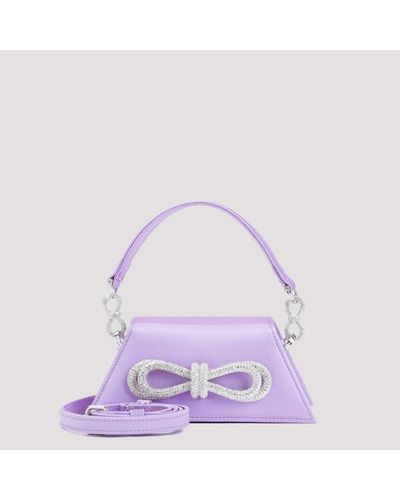 Mach & Mach Double Bow Lavender Crepe Samantha Handbag Unica - Purple