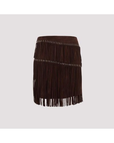 Ralph Lauren Collection Suede Skirt - Brown