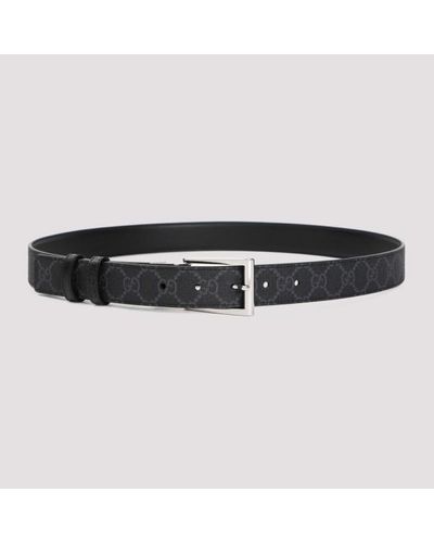 Gucci Leather And Textile Belt - Black
