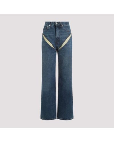 Y. Project Evergreen Cut Out Jeans - Blue