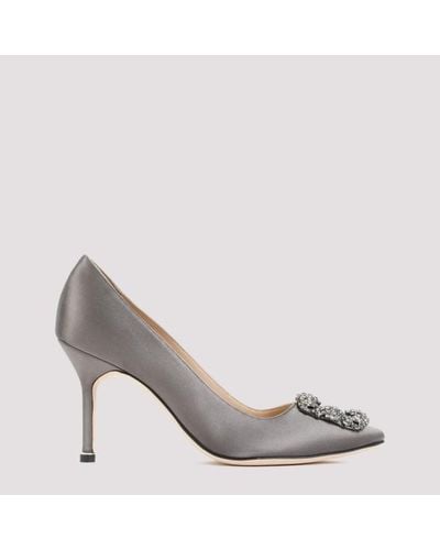 Manolo Blahnik Hangisi Court Shoes - Grey