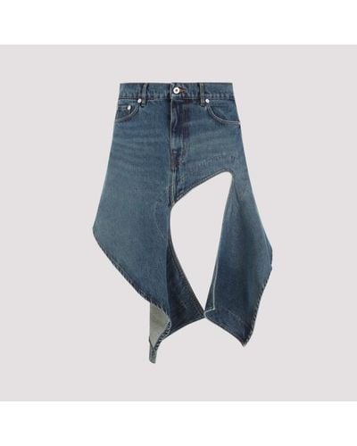 Y. Project Y/project Evergreen Cut Out Denim Mini Kirt - Blue