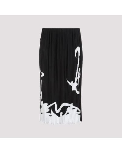 Lanvin Pleated Long Skirt - Black