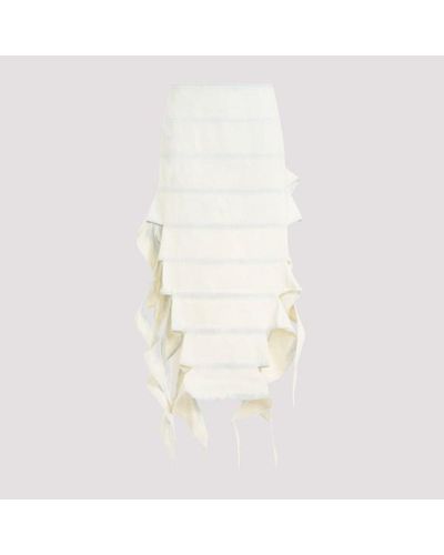 Y. Project Bug Denim Skirt - White