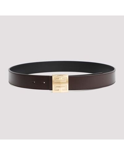 Givenchy Brown Calf Leather 4g Reversible Belt - Black