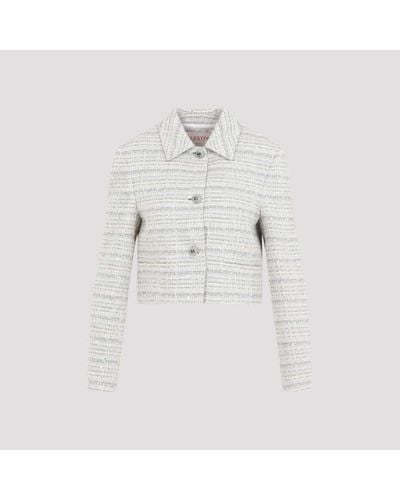 Valentino Tweed Jacket - White