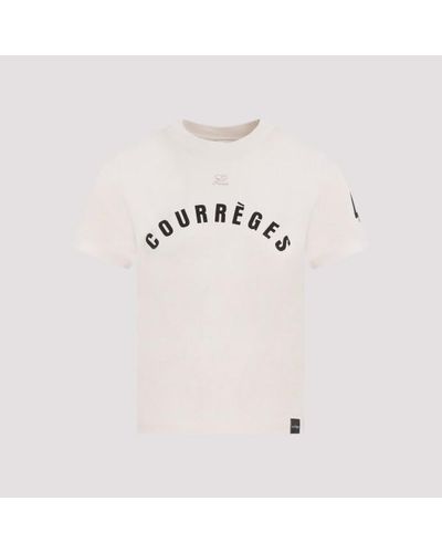 Courreges Courrege Ac Traight Printed T-hirt - White