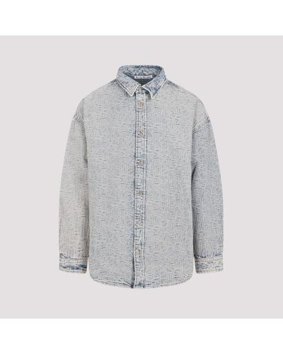 Acne Studios Monogram Cotton Shirt - Grey