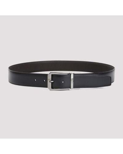 Zegna Bovine Leather Belt - Black