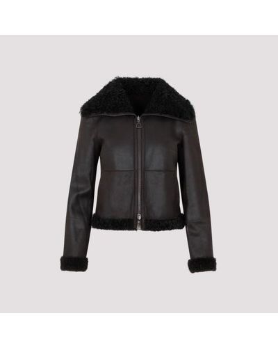 Akris Lamb Leather Jacket - Black