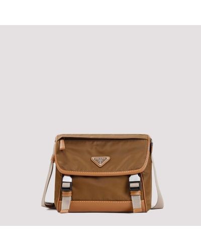 Prada Pattina Shoulder Bag Unica - Brown