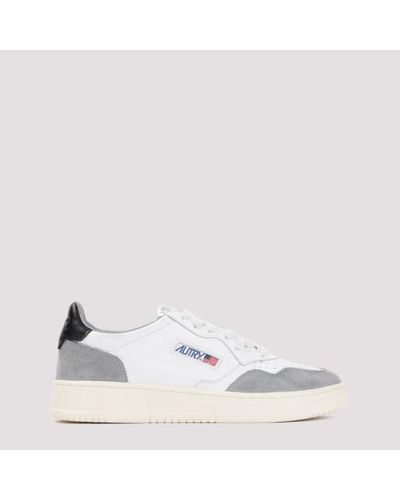 Autry Medalist Goat Suede Trainers - White
