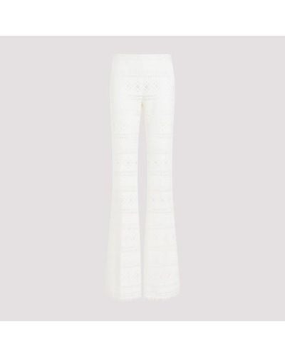 Ermanno Scervino Polyester Trousers - White