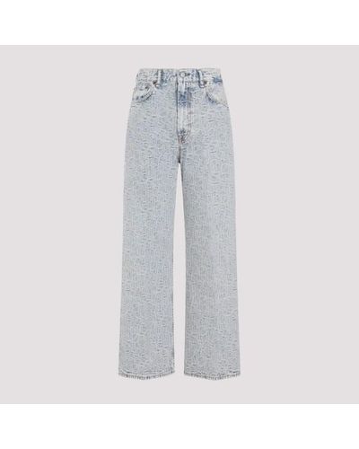 Acne Studios Blue Cotton 5 Pockets Denim Jeans - Grey