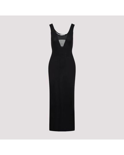 Saint Laurent Wool Tank Dress - Black