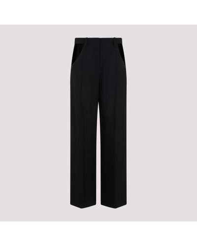 Mugler Viscose Trousers - Black