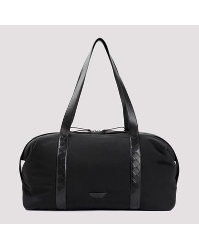 Bottega Veneta Weekender Nylon Large Bag Unica - Black