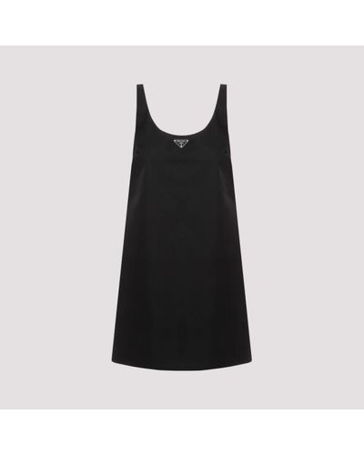 Prada Re-nylon Mini Dress - Black