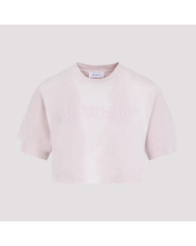 Off-White c/o Virgil Abloh Laundry Cropped T-hirt - Pink