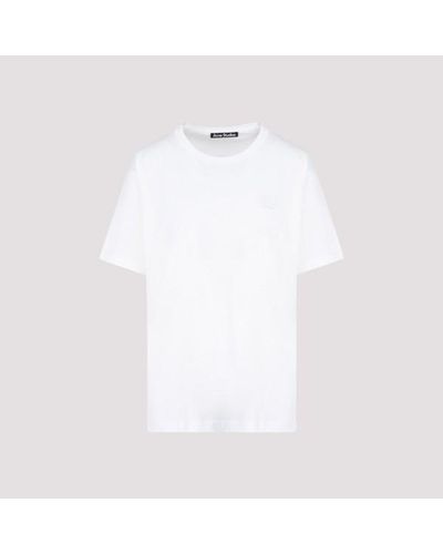 Acne Studios Nash Face T-shirt Tshirt - White